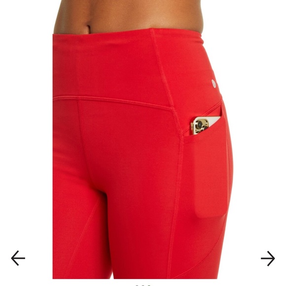 Zella red samba high wasted leggings NWT - Picture 7 of 8